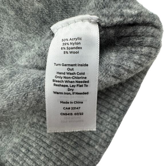 Talbots Wool Blend Soft Comfy Classy Silver Rhinestone Beaded Sweater Women's XS - Picture 7 of 7